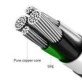 awei CL-61 2 in 1 2.5A Micro USB Charging + Transmission Aluminum Alloy Braided Data Cable, Length: 1m